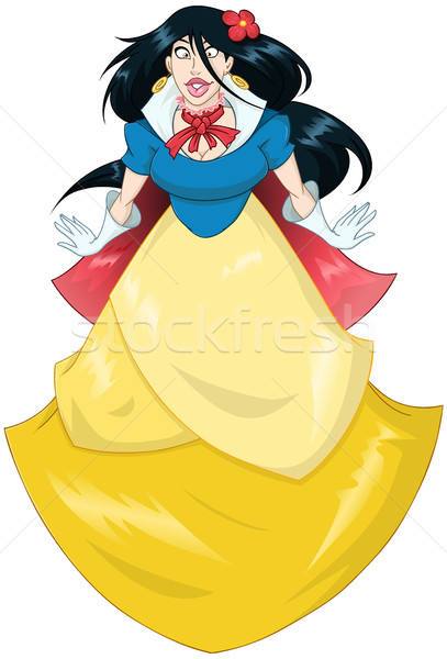 Princess Snow White In Blue Yellow Dress Stock photo © LironPeer