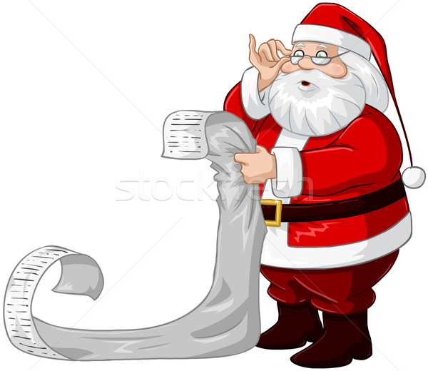 Santa Claus Reads From Christmas List Stock photo © LironPeer