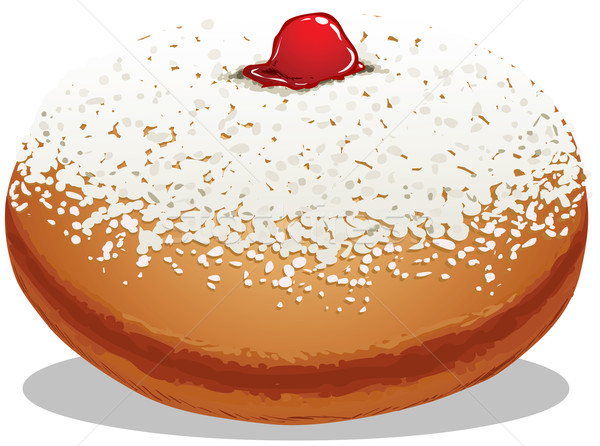 Donut vacances alimentaire rouge dessert sucre [[stock_photo]] © LironPeer