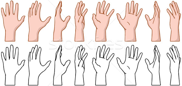 手 ターン 周りに 回転 表示 ベクトル ストックフォト © LironPeer