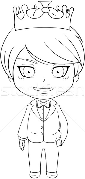 Prince Coloring Page 1 Stock photo © LironPeer