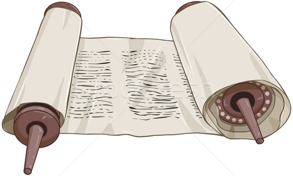 Traditional Jewish Torah Scroll With Text Stock photo © LironPeer