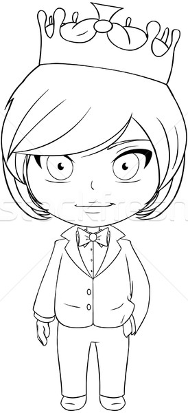 Prince Coloring Page 2 Stock photo © LironPeer