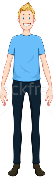 Blond Happy Guy Standing Front Stock photo © LironPeer