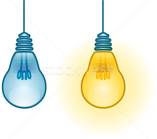 Lightbulb Turned On and Off Stock photo © LironPeer