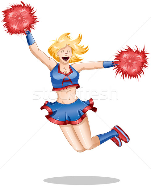 Cheerleader Jumps In The Air Stock photo © LironPeer