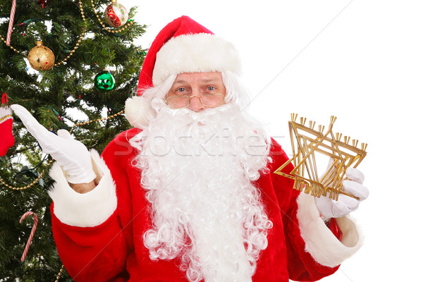 Multicultural vacaciones pie árbol de navidad Foto stock © lisafx