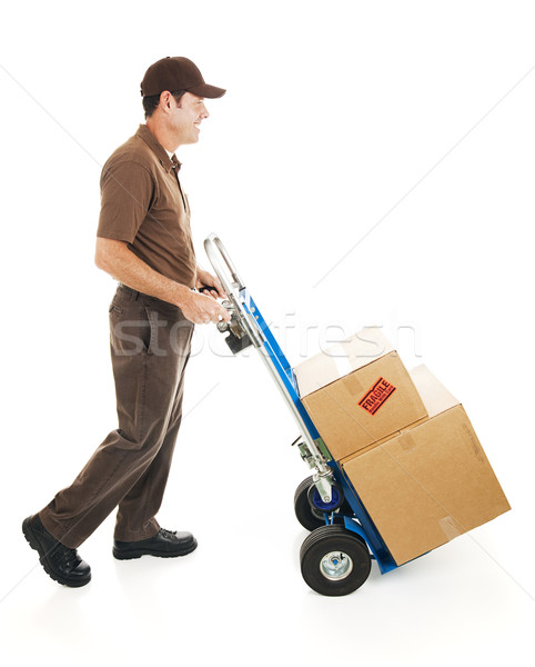 Stock photo: Delivery Man Side View