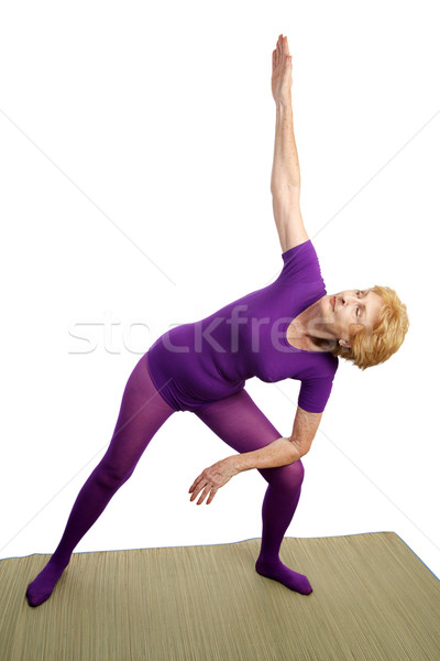 Senior Yoga - Modified Triangle Stock photo © lisafx
