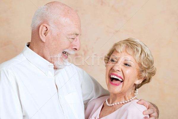 Riendo junto pareja de ancianos amor Foto stock © lisafx