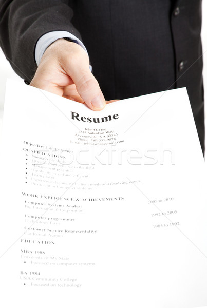 Job Search - Resume Stock photo © lisafx