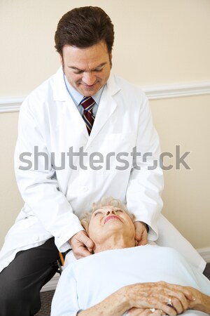 Chiropractor boyun ofis ziyaret adam tıbbi Stok fotoğraf © lisafx