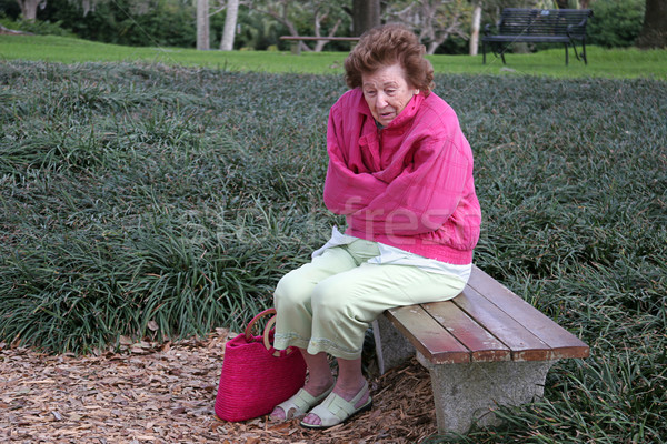 Senior Citizen Cold & Alone Stock photo © lisafx