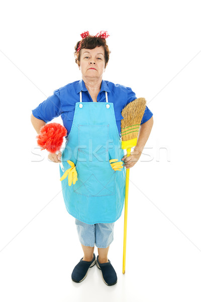 Housekeeper at Attention Stock photo © lisafx