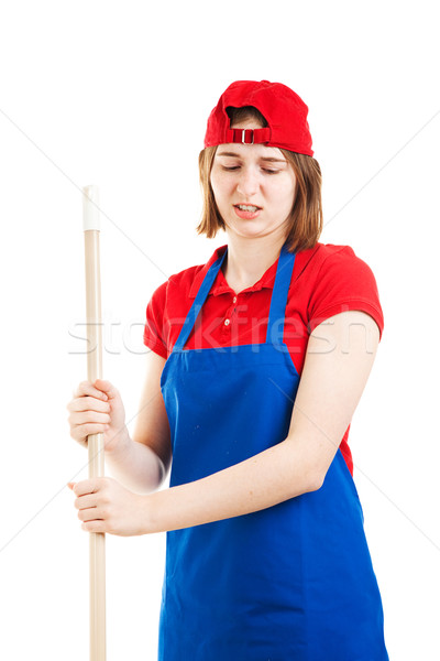 Disgusted Worker Mopping Up Stock photo © lisafx