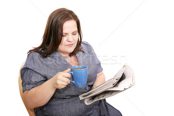 Businesswoman - Morning Paper Stock photo © lisafx