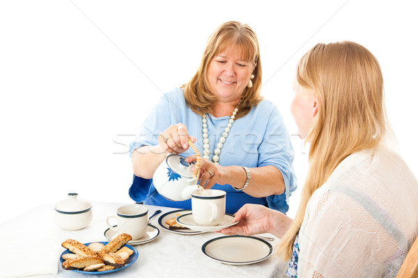 Mother Serving Tea to Daughter Stock photo © lisafx