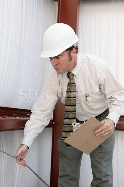 Stock photo: Construction Inspector - Testing Tension