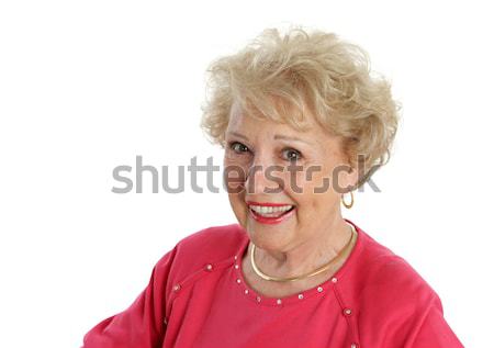 Gelukkig senior dame zoete mooie glimlachend Stockfoto © lisafx