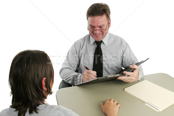 útmutatás tanácsadó barátságos beszél iroda férfi Stock fotó © lisafx