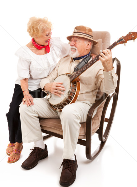 Senior man mooie vrouw geïsoleerd witte Stockfoto © lisafx