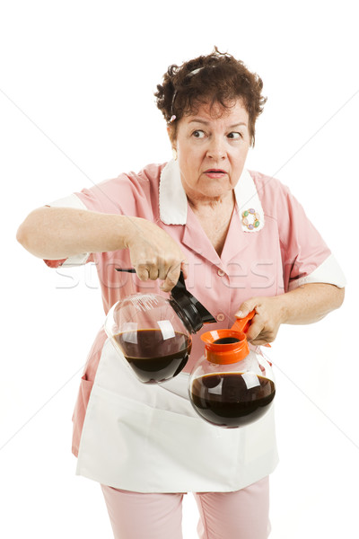 Sneaky Waitress Switches Coffee Stock photo © lisafx
