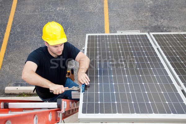 Stok fotoğraf: Tamir · bo · elektrikçi · tamir · geniş · açı