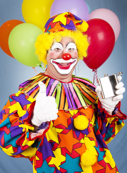 Ivre clown potable fête heureux Photo stock © lisafx