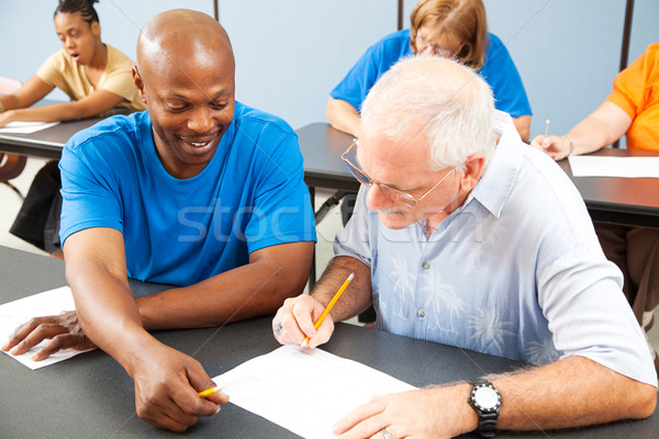 Ouder medeleerling volwassen student Stockfoto © lisafx