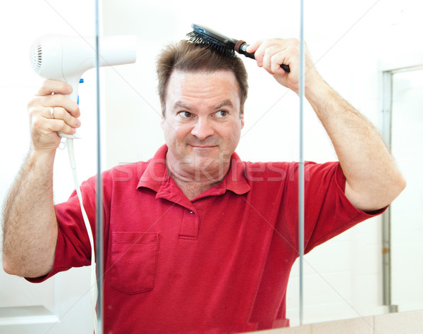 Mature Man Drying His Hair Stock photo © lisafx