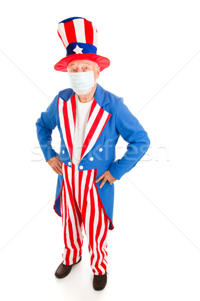 [[stock_photo]]: épidémie · oncle · masque · chirurgical · maladie