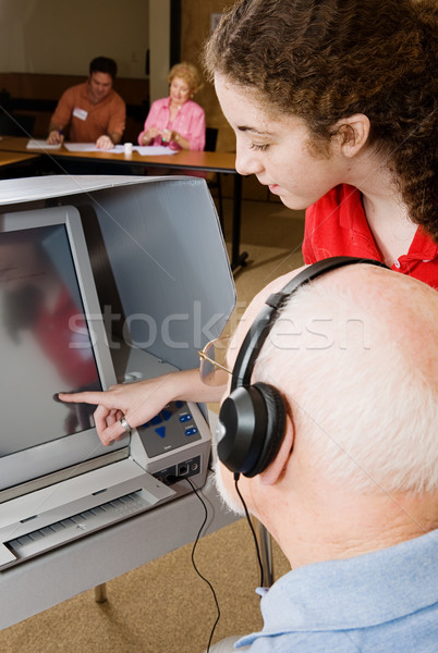 Stock photo: Poll Worker Helps Out