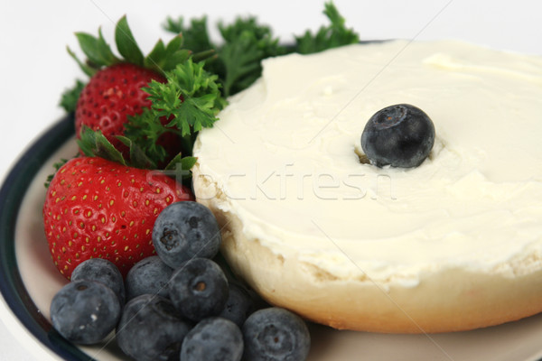 Bagel & Fruit Closeup Stock photo © lisafx