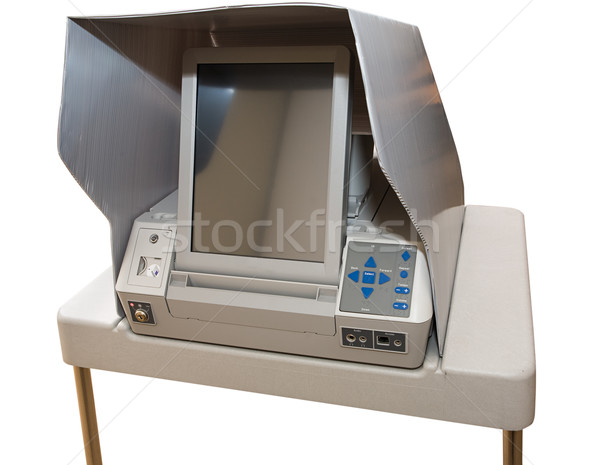 Ekran dotykowy głosowanie maszyny marka nowego 2008 Zdjęcia stock © lisafx