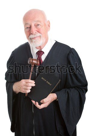 Angry Judge Bangs Gavel Stock photo © lisafx