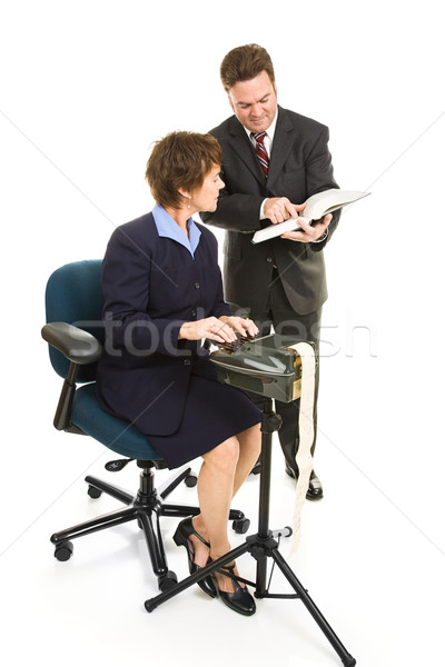 Court Reporter and Lawyer Stock photo © lisafx