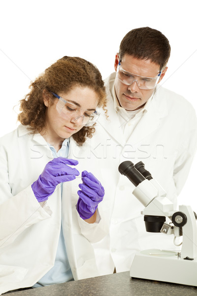 Biology Student and Teacher Stock photo © lisafx
