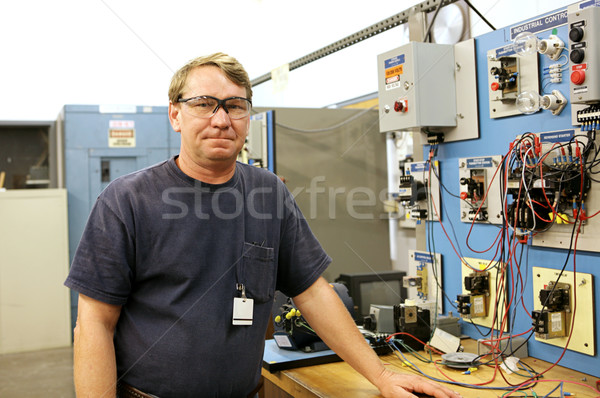 Electrician at Motor Control Board Stock photo © lisafx