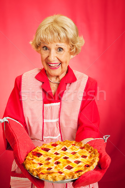 Grannys Home-baked Cherry Pie Stock photo © lisafx