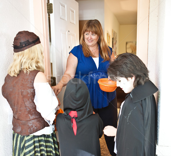 Passing out Halloween Candy Stock photo © lisafx