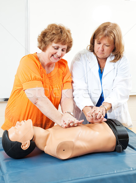 Adult Ed - Learning CPR Stock photo © lisafx