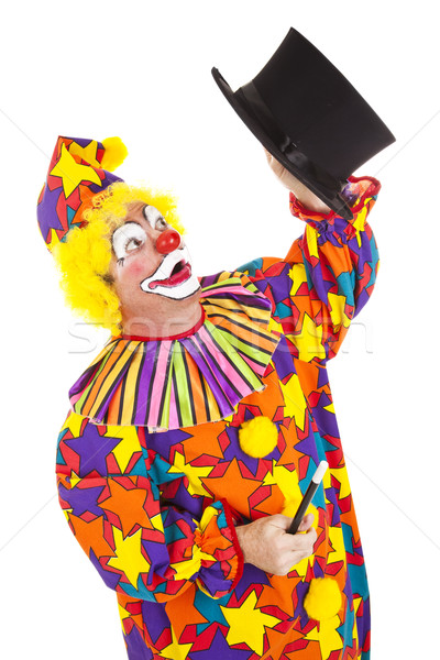 Coniglio confusi clown guardando perso magia Foto d'archivio © lisafx