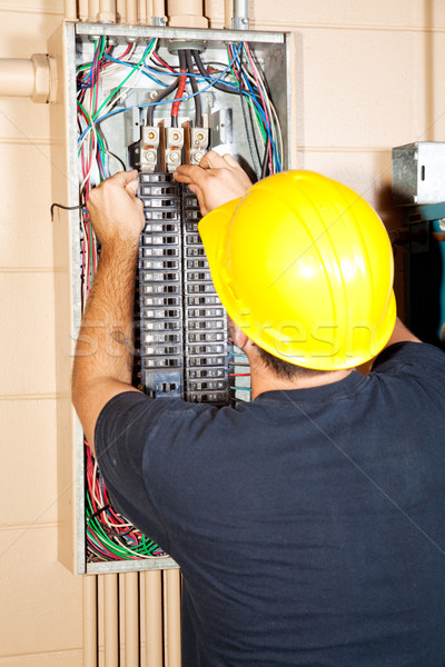 Electrician Replaces Breaker Stock photo © lisafx