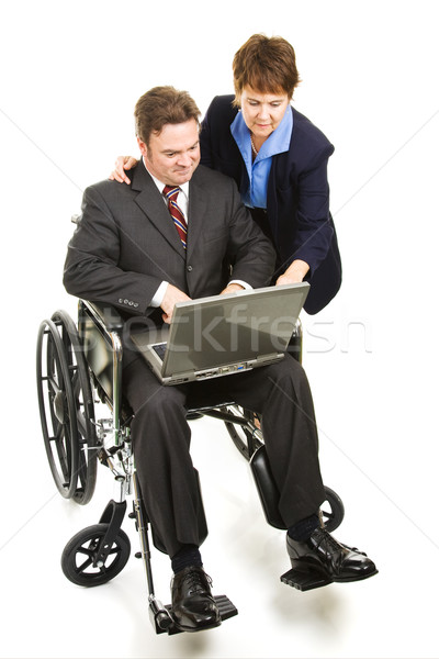 Helping Disabled Businessman Stock photo © lisafx