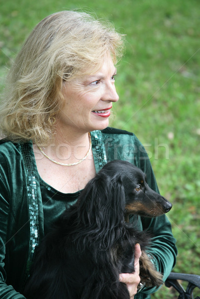 Dog & Owner in Profile Stock photo © lisafx