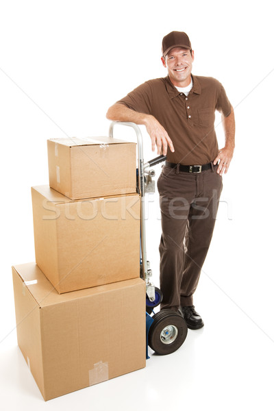 Handsome Delivery Man or Mover Stock photo © lisafx