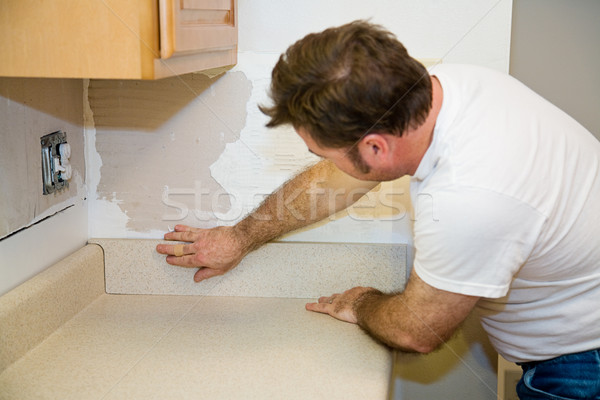 Installing Countertop Backsplash Stock photo © lisafx