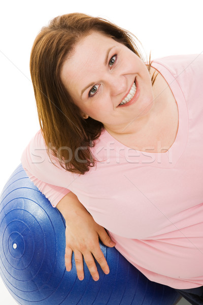 Pilates Porträt schönen und Frau ruhend Stock foto © lisafx