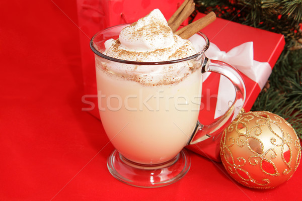 Christmas Eggnog & Copyspace Stock photo © lisafx