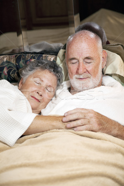 Stock photo: Senior Couple Asleep